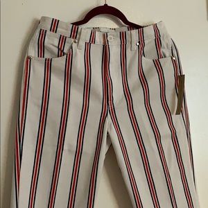NWT Reformation Roper White Striped Jean - 29